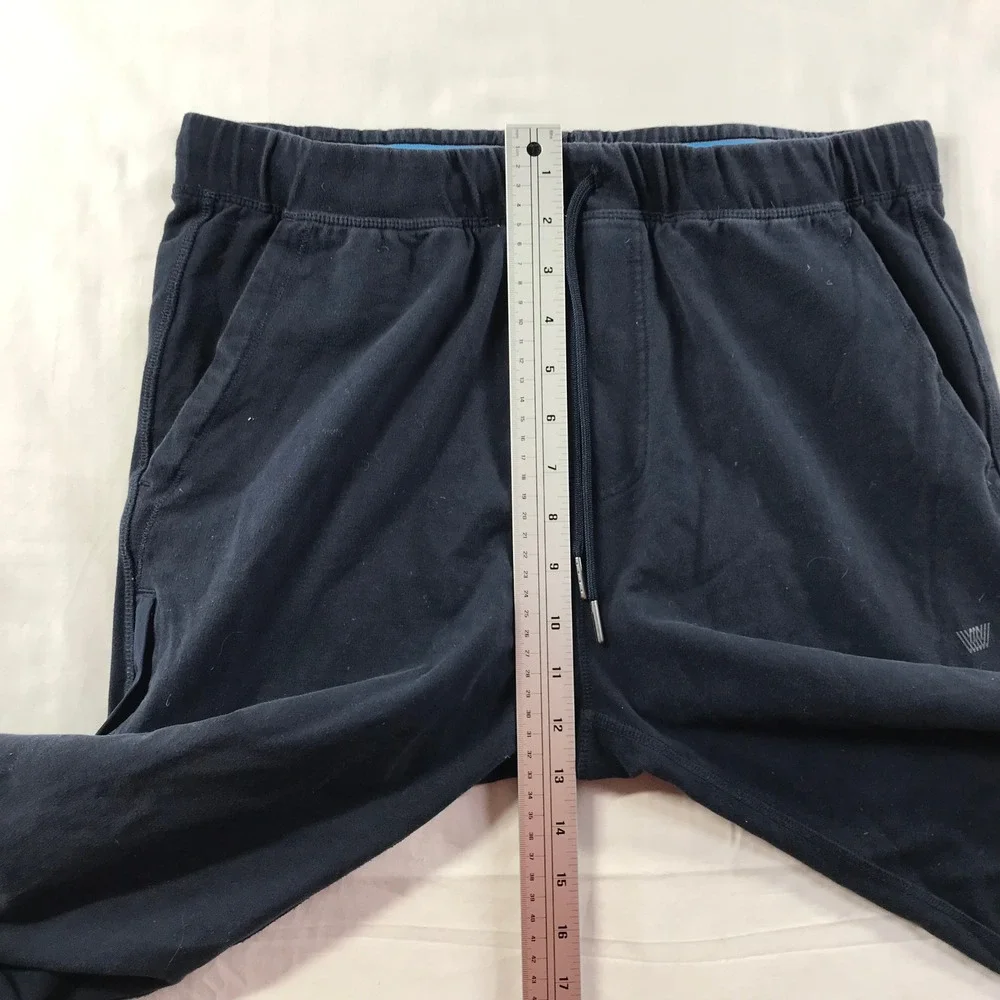 Mack Weldon Ace Sweatpants Mens Medium Tall Navy Blue Cotton Blend Joggers